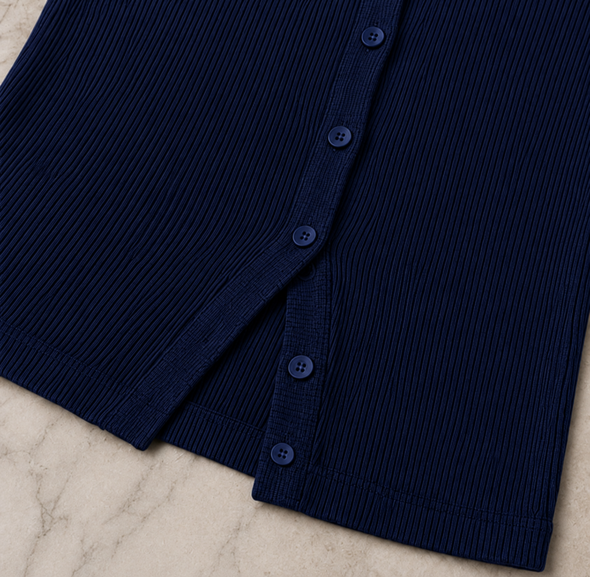 Geripptes Crop-Top mit Knopfleiste – Ärmelloses Damen-Basic