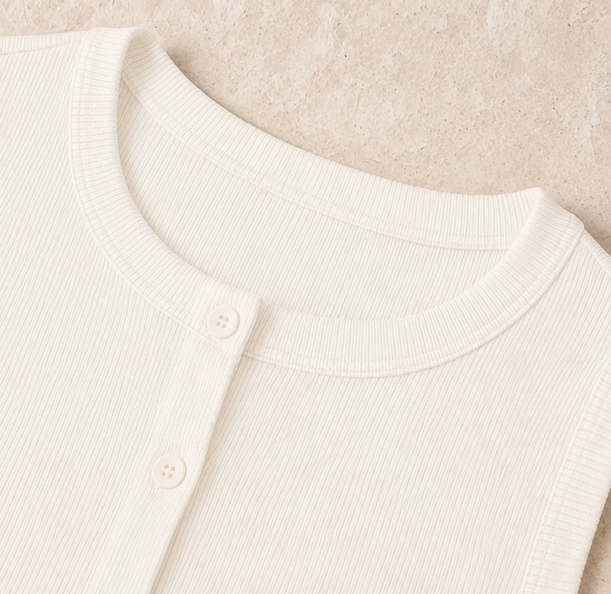 Geripptes Crop-Top mit Knopfleiste – Ärmelloses Damen-Basic