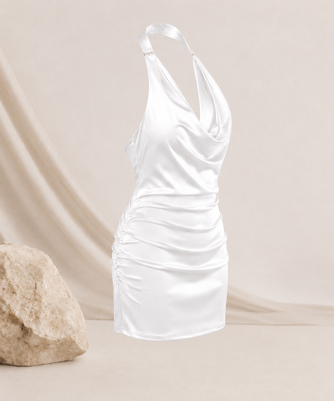 Ärmelloses rückenfreies Cocktailkleid